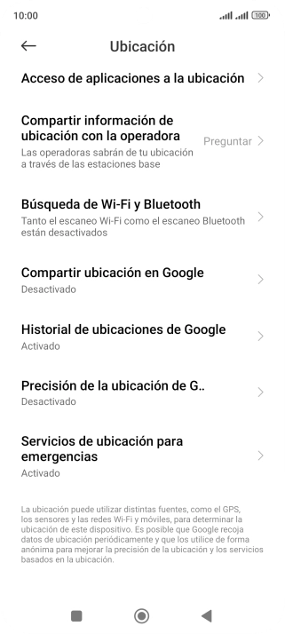 Pulsa Precisión de la ubicación de G... Pulsa Precisión de la ubicación de G...