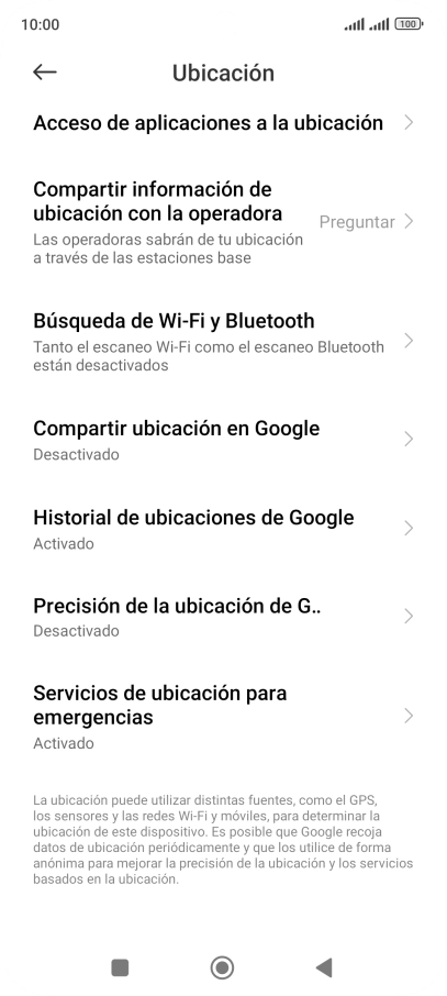 Pulsa Precisión de la ubicación de G... Pulsa Precisión de la ubicación de G...