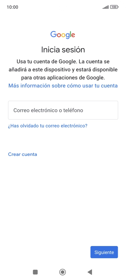 Si no tienes una cuenta de Google, pulsa Crear cuenta y sigue las indicaciones de la pantalla para ver cómo crear una cuenta nueva. Si no tienes una cuenta de Google, pulsa Crear cuenta y sigue las indicaciones de la pantalla para ver cómo crear una cuenta nueva.