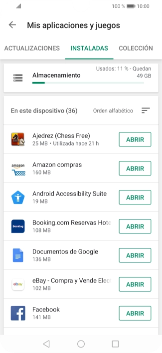 Pulsa la app deseada. Pulsa la app deseada.