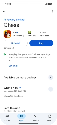 Press Uninstall.