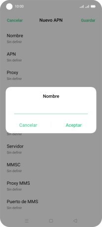 Introduce Vodafone Internet y pulsa Aceptar. Introduce Vodafone Internet y pulsa Aceptar.