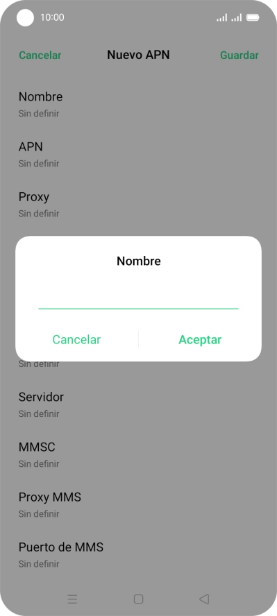 Introduce Vodafone Internet y pulsa Aceptar. Introduce Vodafone Internet y pulsa Aceptar.