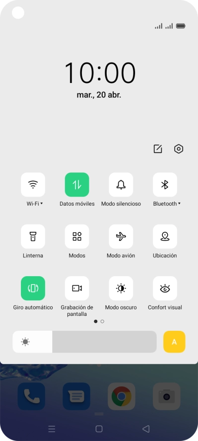Pulsa el icono de ajustes.