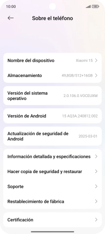 Pulsa Restablecimiento de fábrica.