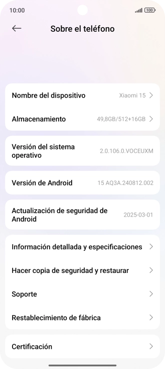 Pulsa Restablecimiento de fábrica.