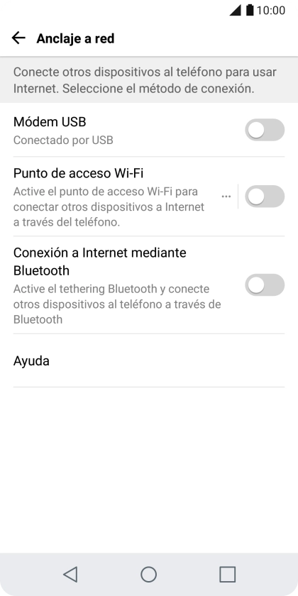 Pulsa Punto de acceso Wi-Fi.