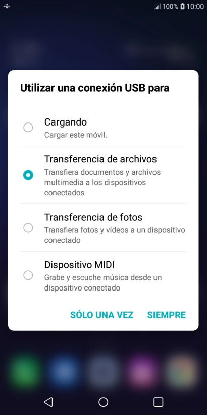 Pulsa Transferencia de archivos. Pulsa Transferencia de archivos.