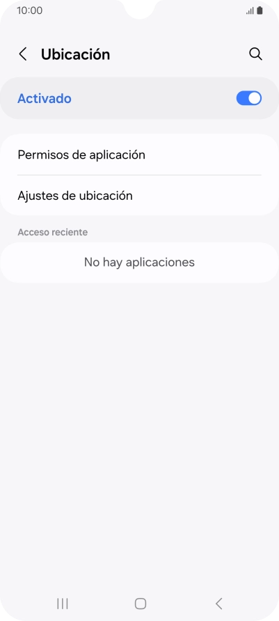 Pulsa Permisos de aplicación.
