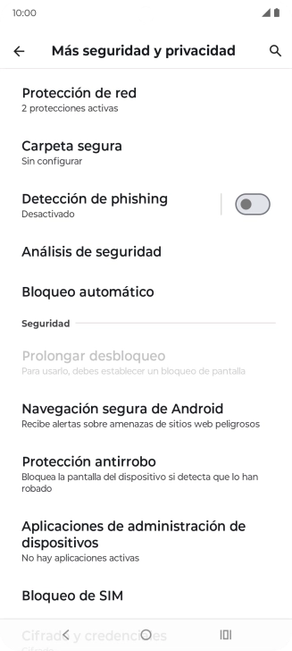 Pulsa Bloqueo de SIM. Pulsa Bloqueo de SIM.