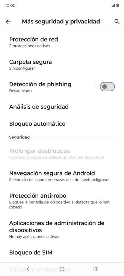 Pulsa Bloqueo de SIM. Pulsa Bloqueo de SIM.