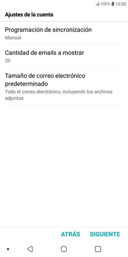 Pulsa Programación de sincronización.