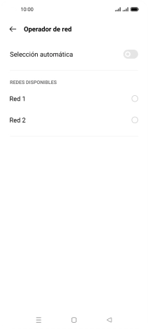 Pulsa la red deseada. Pulsa la red deseada.