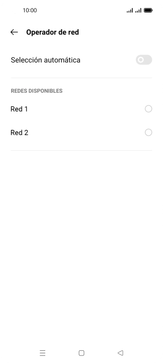 Pulsa la red deseada. Pulsa la red deseada.