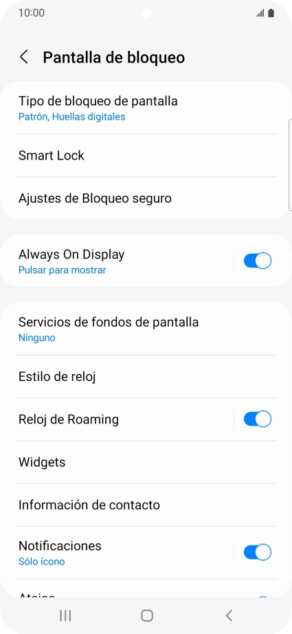 Pulsa Tipo de bloqueo de pantalla e introduce el código de seguridad extra que has creado anteriormente. Pulsa Tipo de bloqueo de pantalla e introduce el código de seguridad extra que has creado anteriormente.