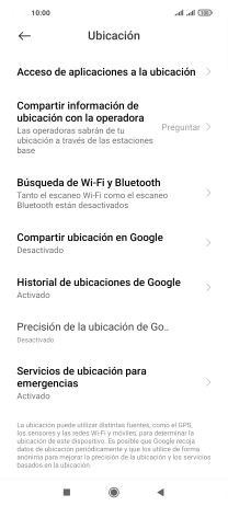 Pulsa Precisión de la ubicación de Go... Pulsa Precisión de la ubicación de Go...