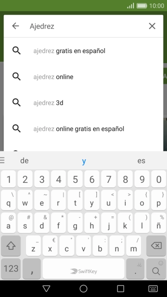 Introduce el nombre del tema o de la app y pulsa el icono de búsqueda. Introduce el nombre del tema o de la app y pulsa el icono de búsqueda.