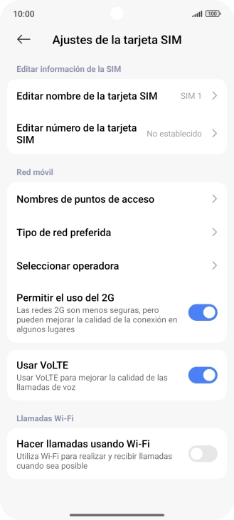 Pulsa Tipo de red preferida. Pulsa Tipo de red preferida.