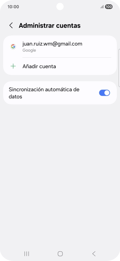 Pulsa Añadir cuenta.