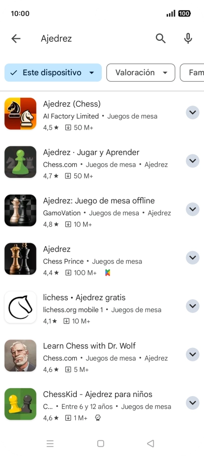 Pulsa la app deseada.