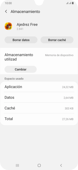 Pulsa Borrar caché.