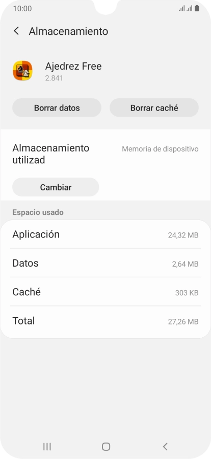Pulsa Borrar caché.