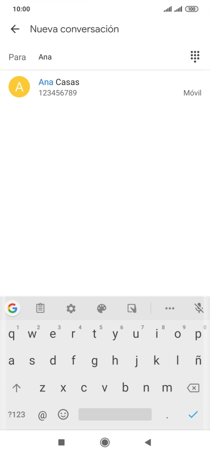 Pulsa el contacto deseado. Pulsa el contacto deseado.