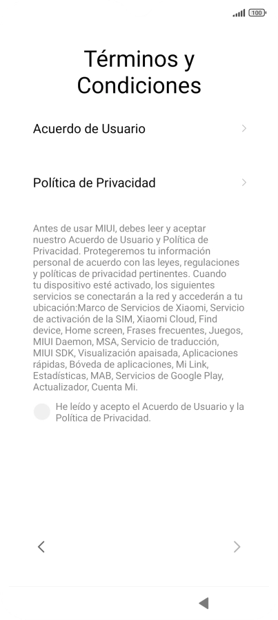 Pulsa el campo junto a Pulsa el campo junto a