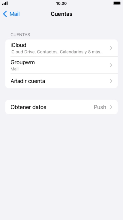 Pulsa el nombre de la cuenta de correo electrónico que acabas de crear.
