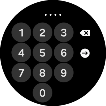 Introduce un código PIN y sigue las indicaciones de la pantalla para crear un código PIN como código de seguridad. Introduce un código PIN y sigue las indicaciones de la pantalla para crear un código PIN como código de seguridad.