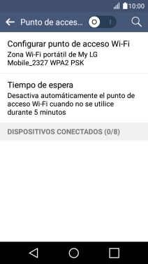 Pulsa Configurar punto de acceso Wi-Fi. Pulsa Configurar punto de acceso Wi-Fi.