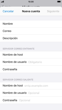 Pulsa Nombre de usuario e introduce el nombre de usuario de tu cuenta de correo electrónico.