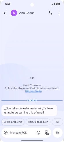 Selecciona una conversación existente o crea un nuevo mensaje y desliza el dedo hacia la izquierda desde la parte superior derecha de la pantalla. Selecciona una conversación existente o crea un nuevo mensaje y desliza el dedo hacia la izquierda desde la parte superior derecha de la pantalla.