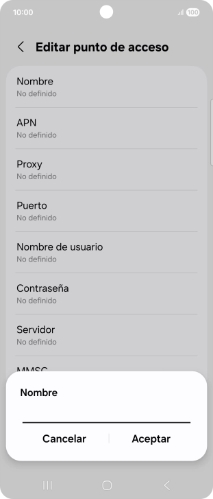 Introduce Vodafone Internet y pulsa Aceptar. Introduce Vodafone Internet y pulsa Aceptar.
