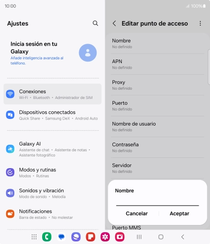 Introduce Vodafone Internet y pulsa Aceptar. Introduce Vodafone Internet y pulsa Aceptar.