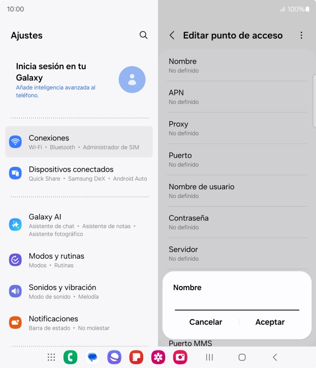 Introduce Vodafone Internet y pulsa Aceptar. Introduce Vodafone Internet y pulsa Aceptar.