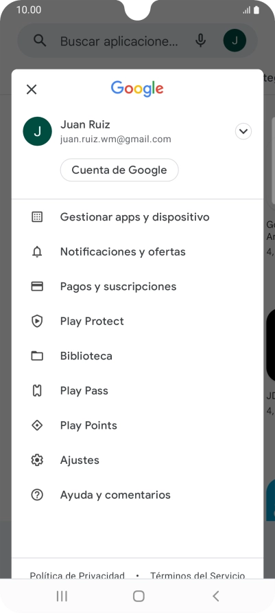 Pulsa Gestionar apps y dispositivo.