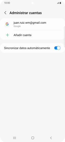 Pulsa la cuenta deseada.