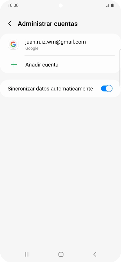 Pulsa la cuenta deseada.