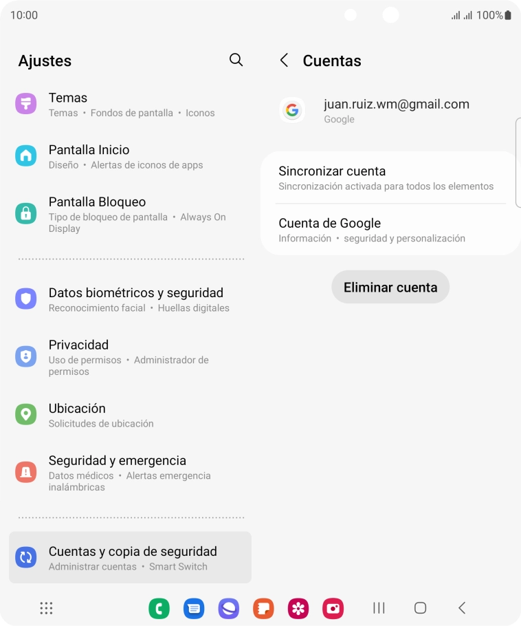 Pulsa Sincronizar cuenta. Pulsa Sincronizar cuenta.