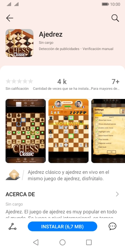 Pulsa INSTALAR y sigue las indicaciones de la pantalla para instalar la app. Pulsa INSTALAR y sigue las indicaciones de la pantalla para instalar la app.