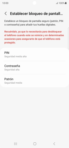 Pulsa el código de seguridad deseado y sigue las indicaciones de la pantalla para crear un código de seguridad del teléfono adicional. Pulsa el código de seguridad deseado y sigue las indicaciones de la pantalla para crear un código de seguridad del teléfono adicional.