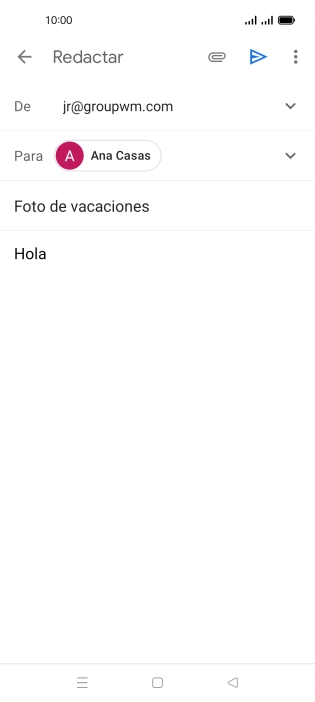 Pulsa el icono de anexos. Pulsa el icono de anexos.