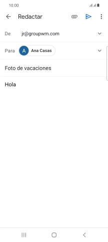 Pulsa el icono de anexos. Pulsa el icono de anexos.