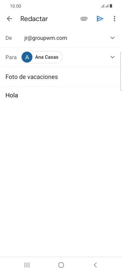 Pulsa el icono de anexos. Pulsa el icono de anexos.
