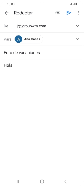 Pulsa el icono de anexos. Pulsa el icono de anexos.
