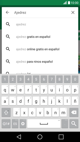 Introduce el nombre o el tema de la app deseada y pulsa el icono de búsqueda.