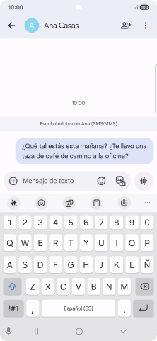 Empieza una conversación y pulsa el icono de IA. Empieza una conversación y pulsa el icono de IA.