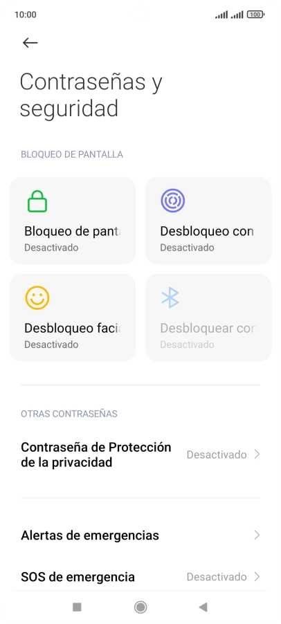 Pulsa Desbloqueo con huella dactilar. Pulsa Desbloqueo con huella dactilar.