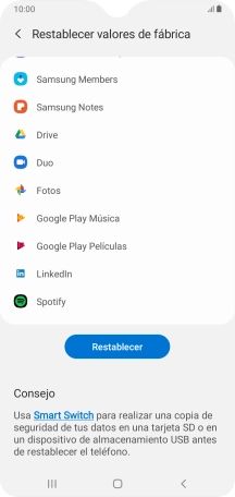 Pulsa Restablecer. Pulsa Restablecer.